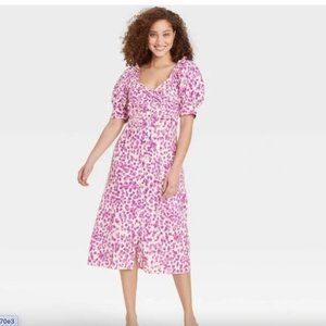Who What Wear x Target Violet Animal Print Dress